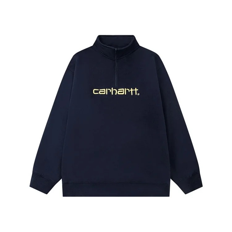Classic heavy industry embroidery casual round neck loose couple terry hooded sweatshirt for men Ca