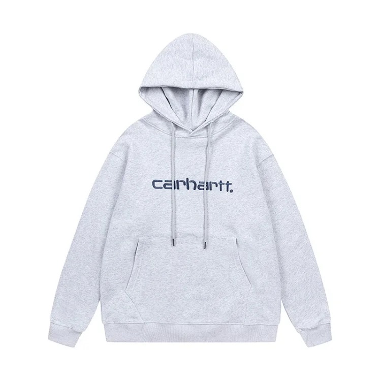 Classic heavy industry embroidery casual round neck loose couple terry hooded sweatshirt for men Ca