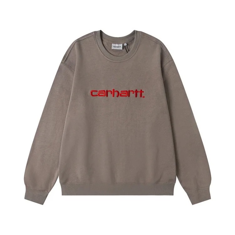 Classic heavy industry embroidery casual round neck loose couple terry hooded sweatshirt for men Ca