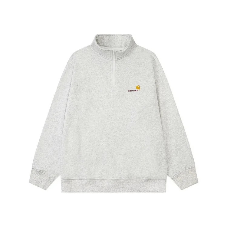 Classic heavy industry embroidery casual round neck loose couple terry hooded sweatshirt for men Ca