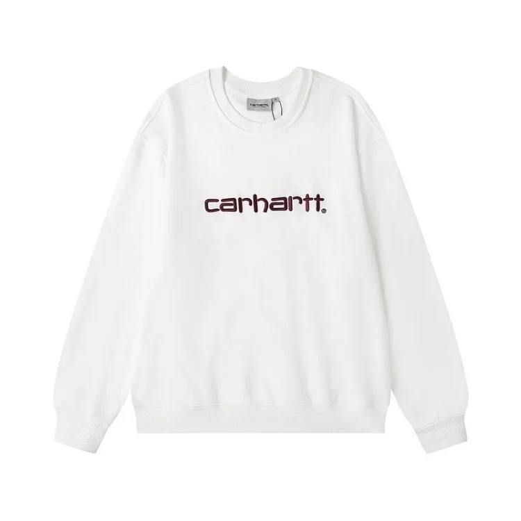 Classic heavy industry embroidery casual round neck loose couple terry hooded sweatshirt for men Ca