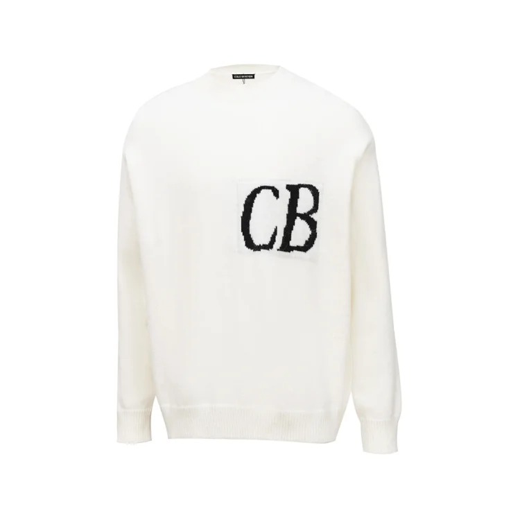 Planet jacquard embroidered logo sweater American street style casual crew neck for men and women