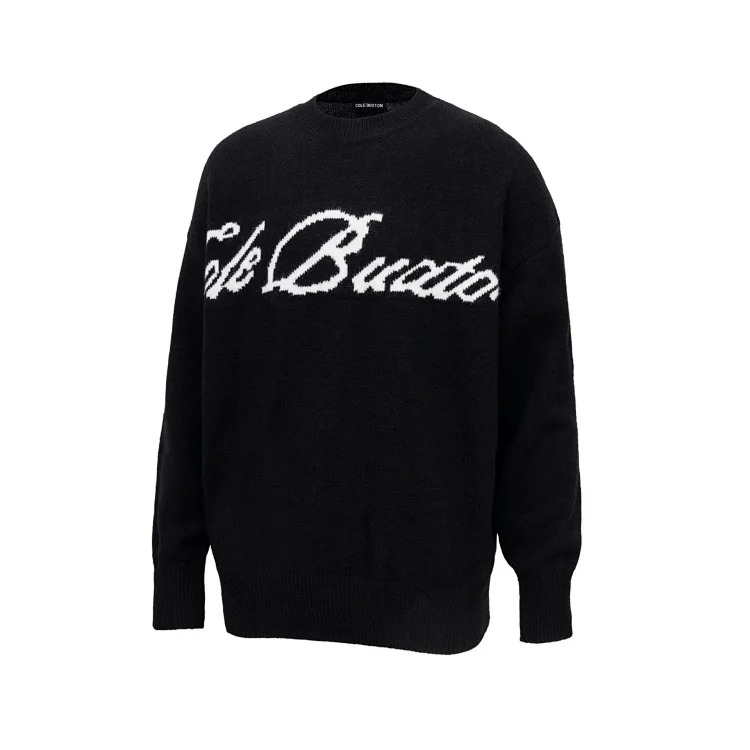 Planet jacquard embroidered logo sweater American street style casual crew neck for men and women
