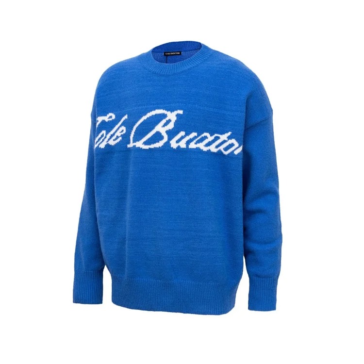 Planet jacquard embroidered logo sweater American street style casual crew neck for men and women