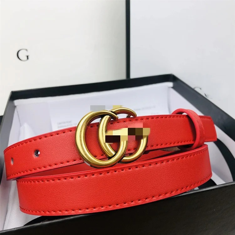 Double-sided cowhide belt gg fashion simple smooth buckle trouser bag couple