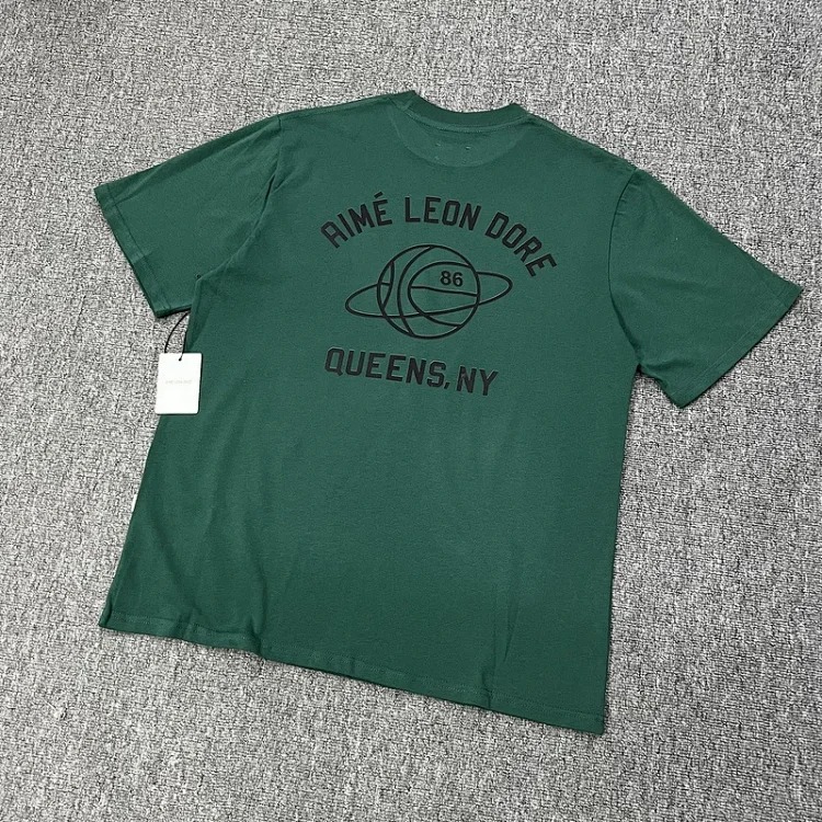 Color block LOGO letter men's and women's loose short-sleeved T-shirt