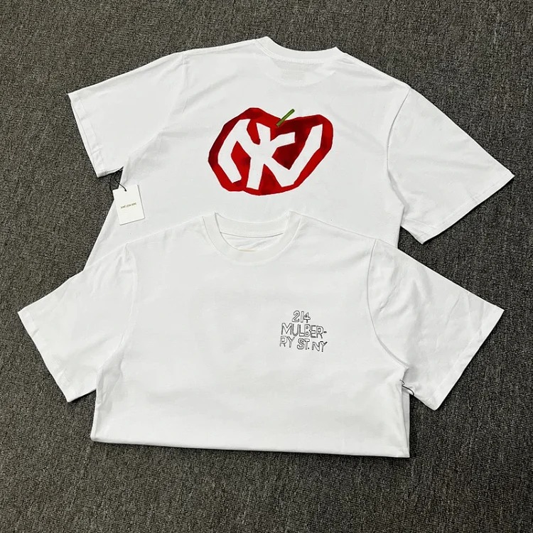 Color block LOGO letter men's and women's loose short-sleeved T-shirt