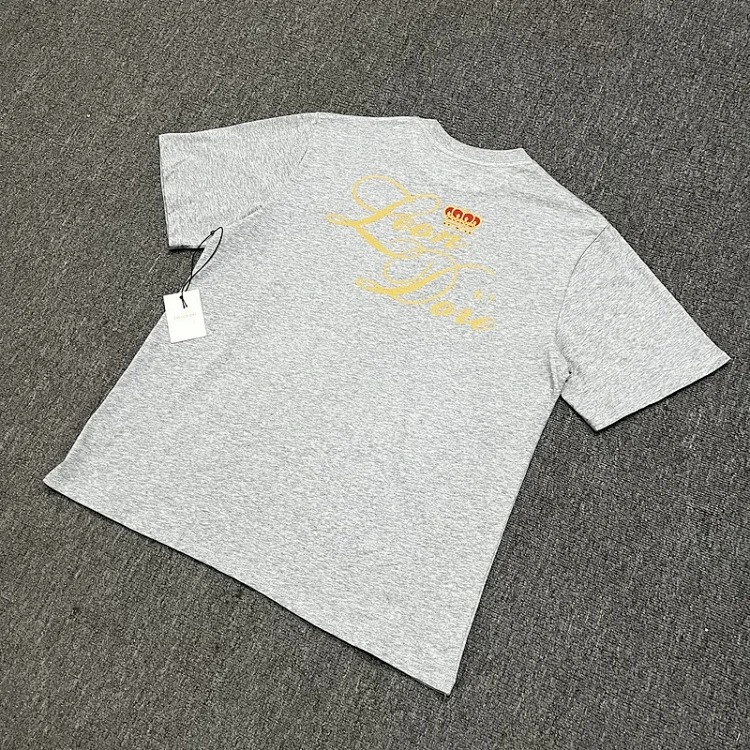 Color block LOGO letter men's and women's loose short-sleeved T-shirt