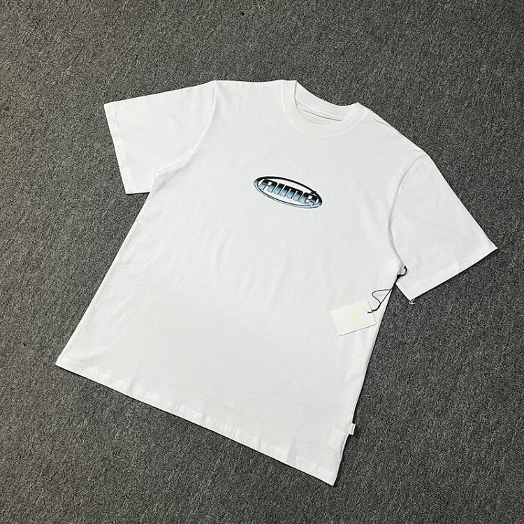 Color block LOGO letter men's and women's loose short-sleeved T-shirt