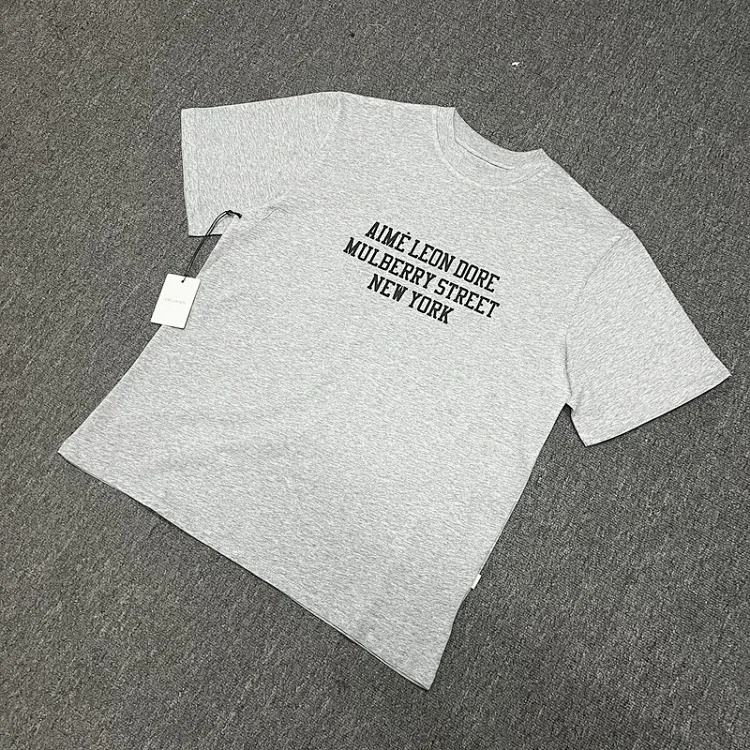 Color block LOGO letter men's and women's loose short-sleeved T-shirt