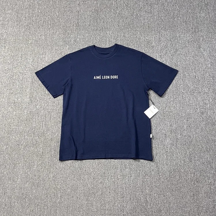 Color block LOGO letter men's and women's loose short-sleeved T-shirt