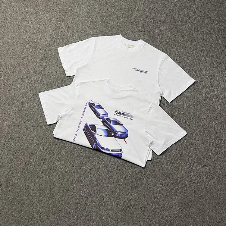 Color block LOGO letter men's and women's loose short-sleeved T-shirt