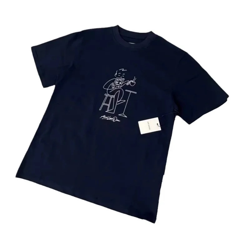 Color block LOGO letter men's and women's loose short-sleeved T-shirt