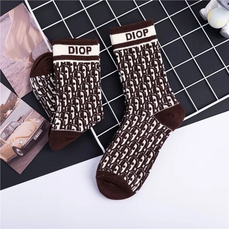 Wear stockings outside, trendy, versatile, fashionable, personalized, retro, personalized, autumn and winter warm letters