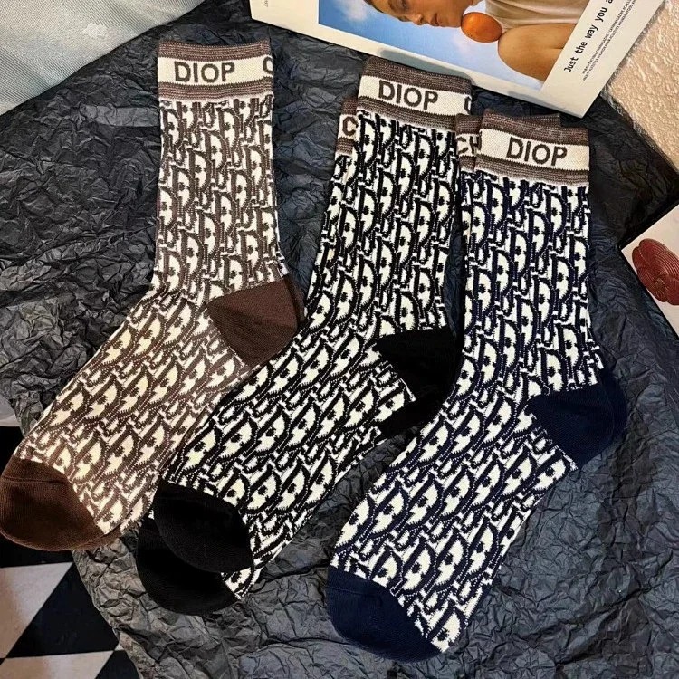 Wear stockings outside, trendy, versatile, fashionable, personalized, retro, personalized, autumn and winter warm letters