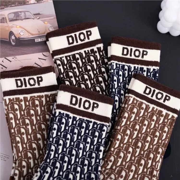 Wear stockings outside, trendy, versatile, fashionable, personalized, retro, personalized, autumn and winter warm letters