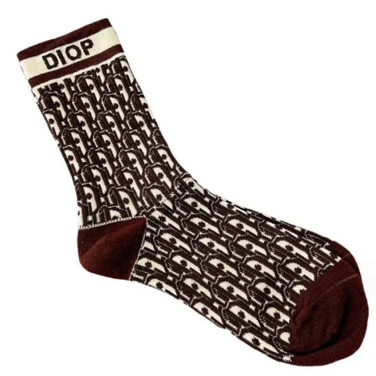 Wear stockings outside, trendy, versatile, fashionable, personalized, retro, personalized, autumn and winter warm letters