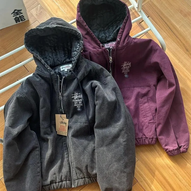 High quality distressed cruising canvas cotton zipper jacket