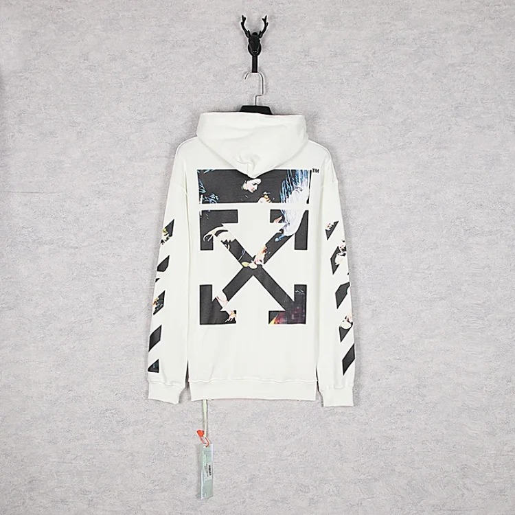 New waist flower arrow graffiti zebra crossing hoodie couple sweatshirt