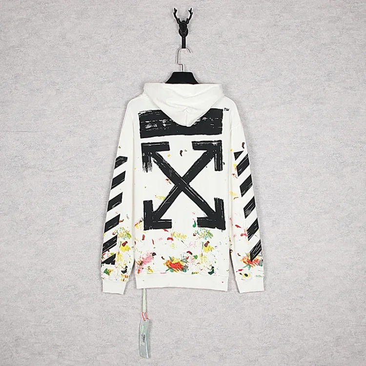 New waist flower arrow graffiti zebra crossing hoodie couple sweatshirt