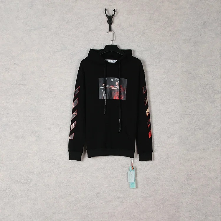 New waist flower arrow graffiti zebra crossing hoodie couple sweatshirt