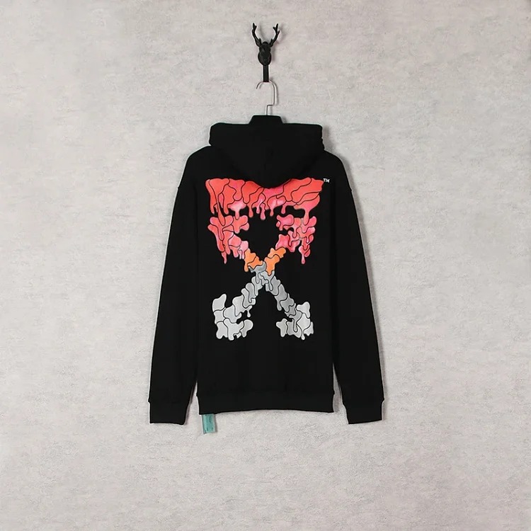 New waist flower arrow graffiti zebra crossing hoodie couple sweatshirt