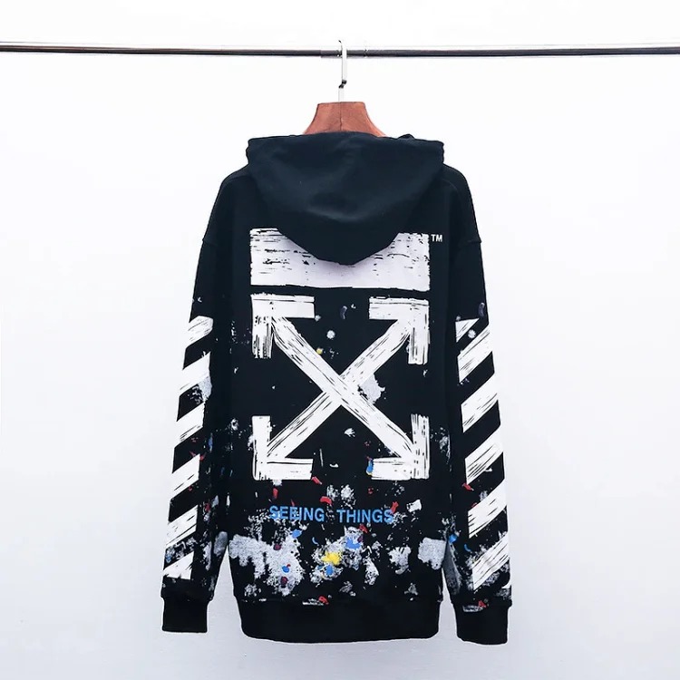 New waist flower arrow graffiti zebra crossing hoodie couple sweatshirt