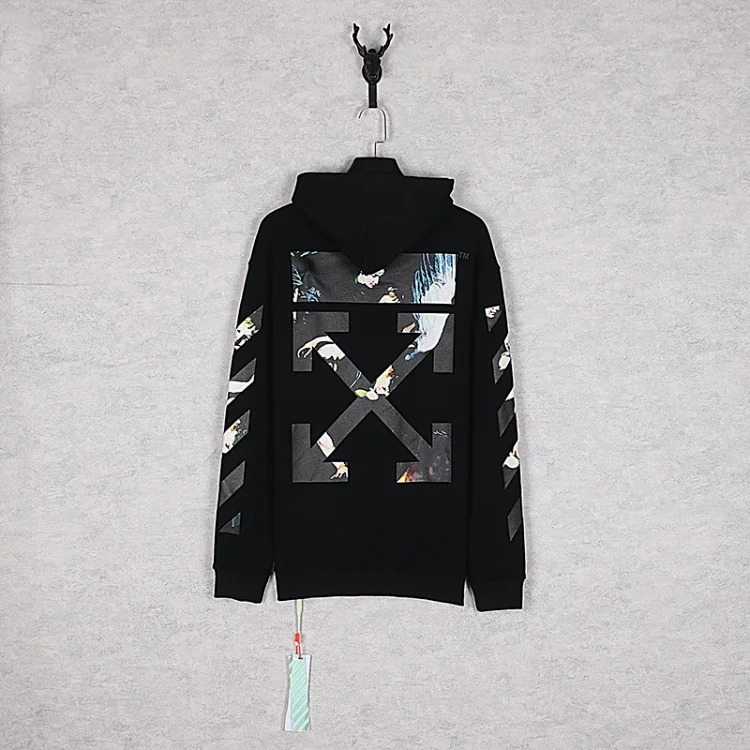 New waist flower arrow graffiti zebra crossing hoodie couple sweatshirt