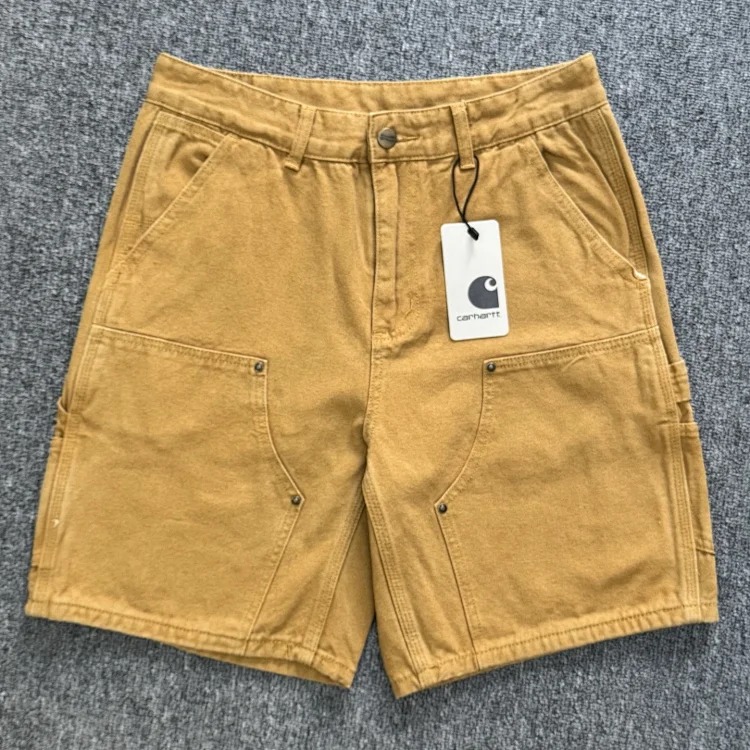 Washed black cargo denim shorts