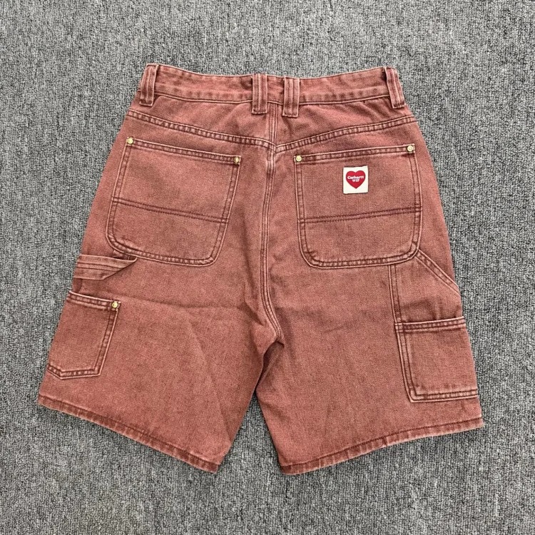 Washed black cargo denim shorts