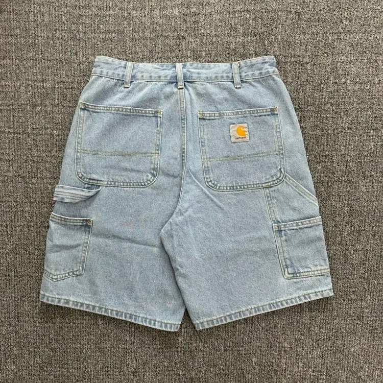 Washed black cargo denim shorts