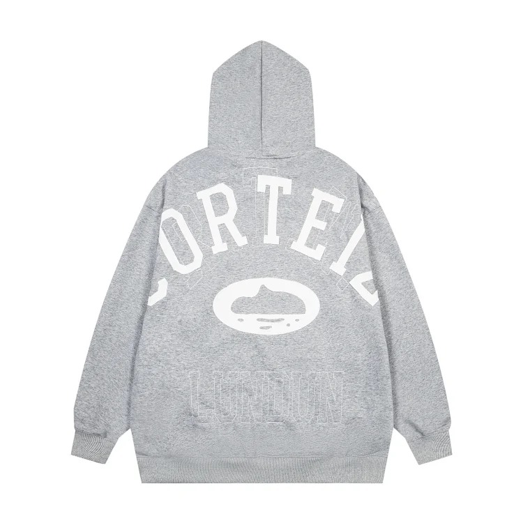 Corteiz knitted zipper hoodie new English letter trendy coat American casual sweater for men and women