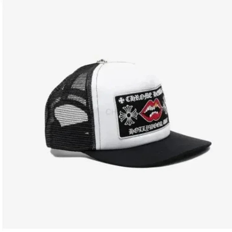 Hat Sanskrit embroidery color-blocked peaked cap couple style cross-border flat top