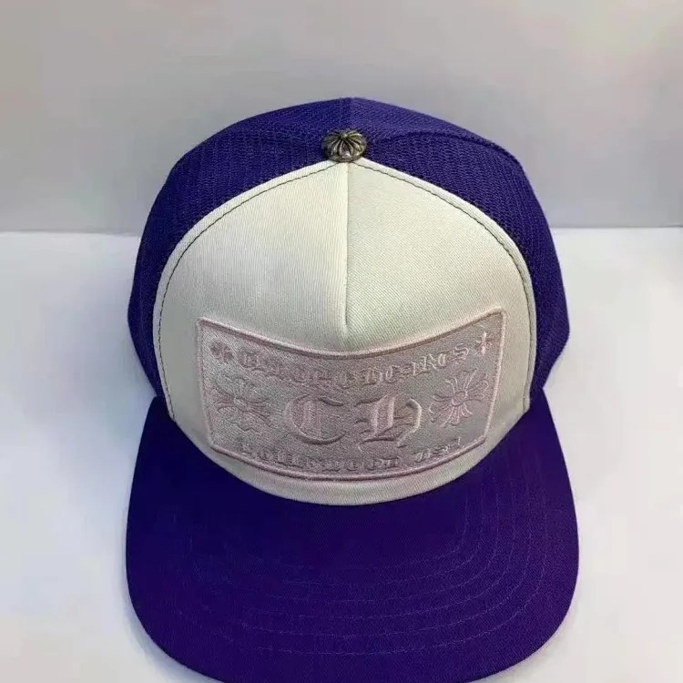 Hat Sanskrit embroidery color-blocked peaked cap couple style cross-border flat top