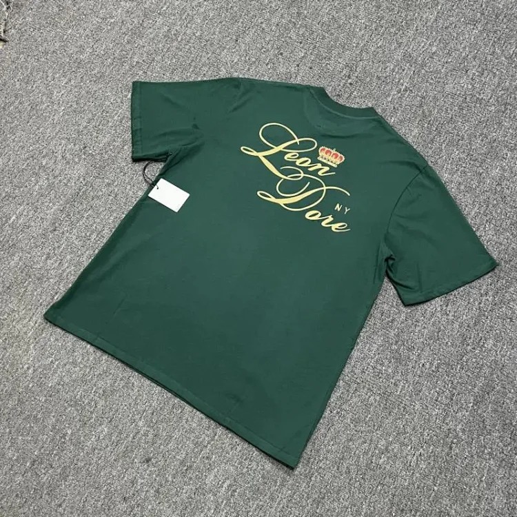 Letter printed landmark building round neck short-sleeved T-shirt