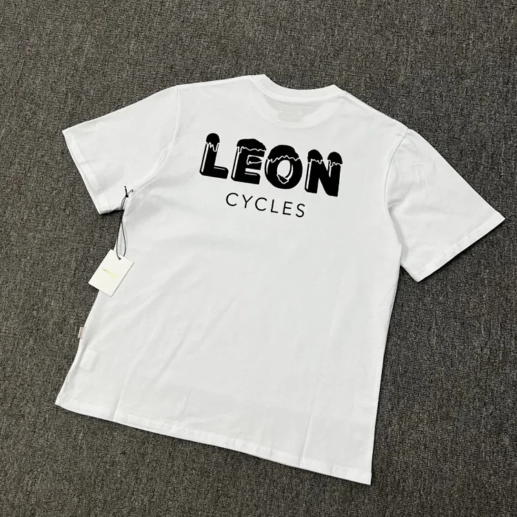 Letter printed landmark building round neck short-sleeved T-shirt