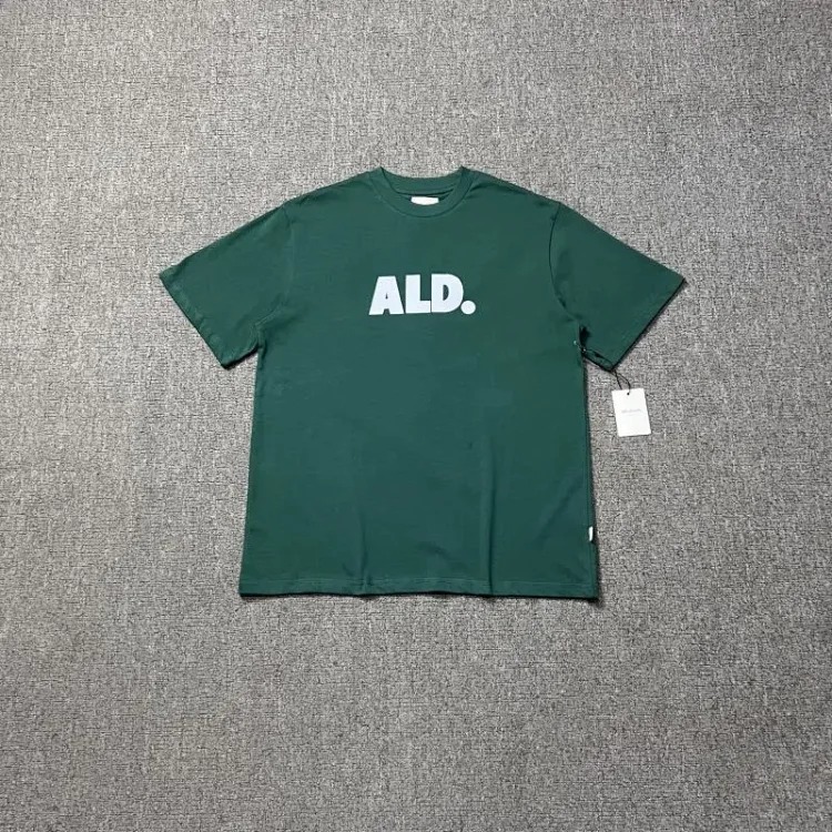 Letter printed landmark building round neck short-sleeved T-shirt