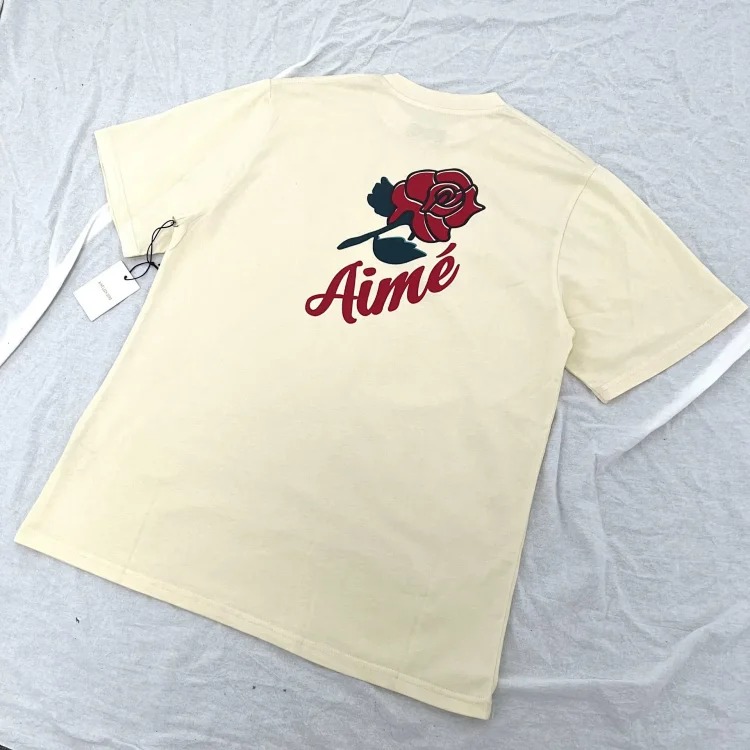 Letter printed landmark building round neck short-sleeved T-shirt