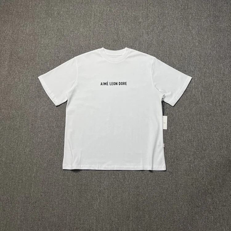Letter printed landmark building round neck short-sleeved T-shirt