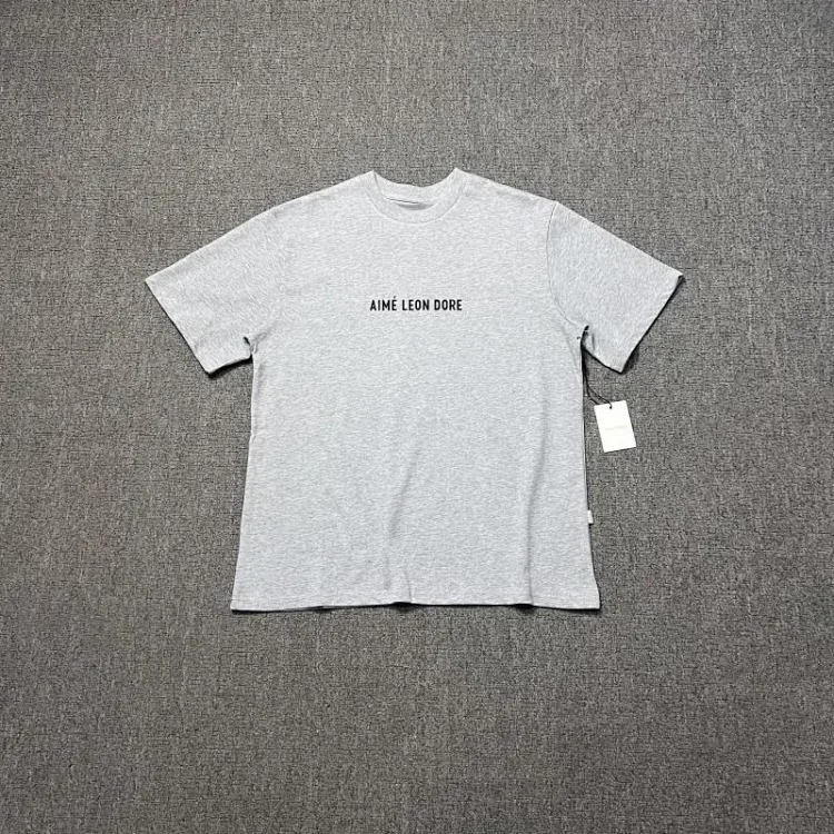 Letter printed landmark building round neck short-sleeved T-shirt