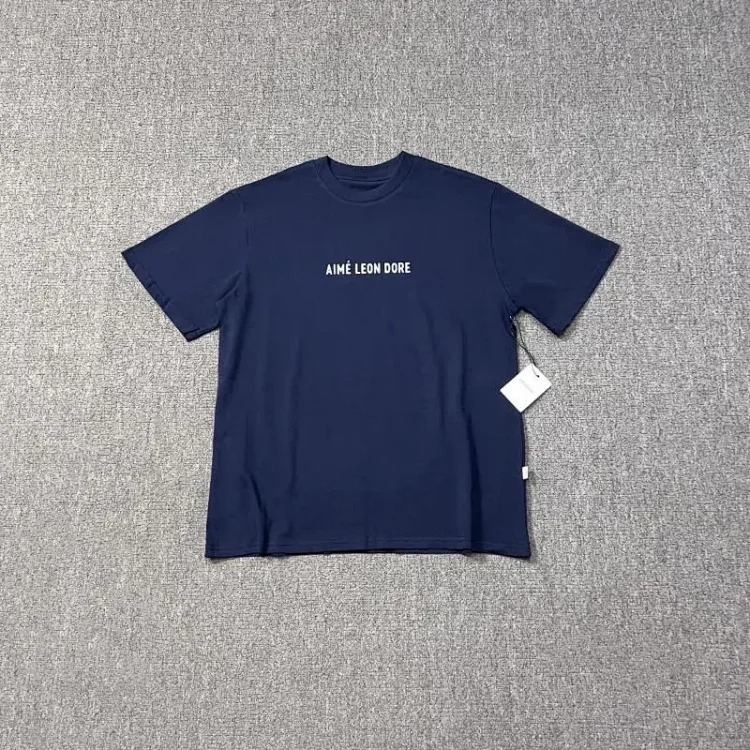 Letter printed landmark building round neck short-sleeved T-shirt