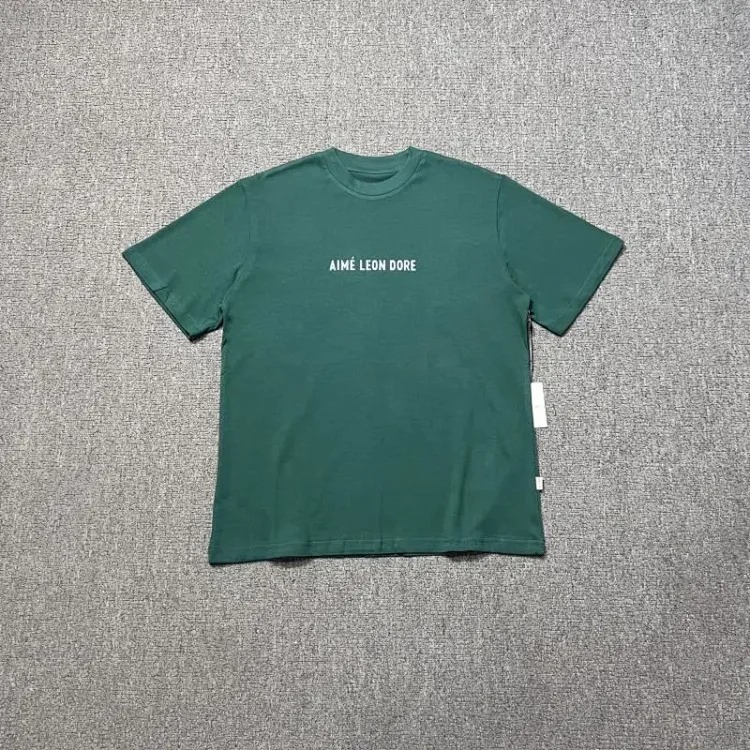 Letter printed landmark building round neck short-sleeved T-shirt