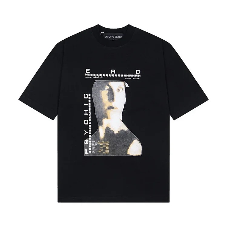 Quiet Eye Print Round Neck Short Sleeve T-Shirt