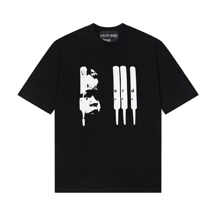 Quiet Eye Print Round Neck Short Sleeve T-Shirt