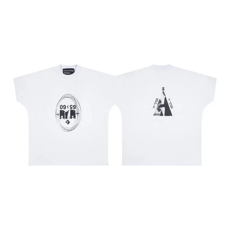 Quiet Eye Print Round Neck Short Sleeve T-Shirt