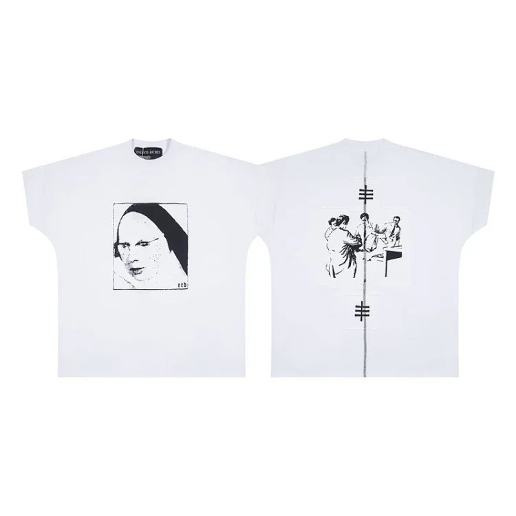 Quiet Eye Print Round Neck Short Sleeve T-Shirt