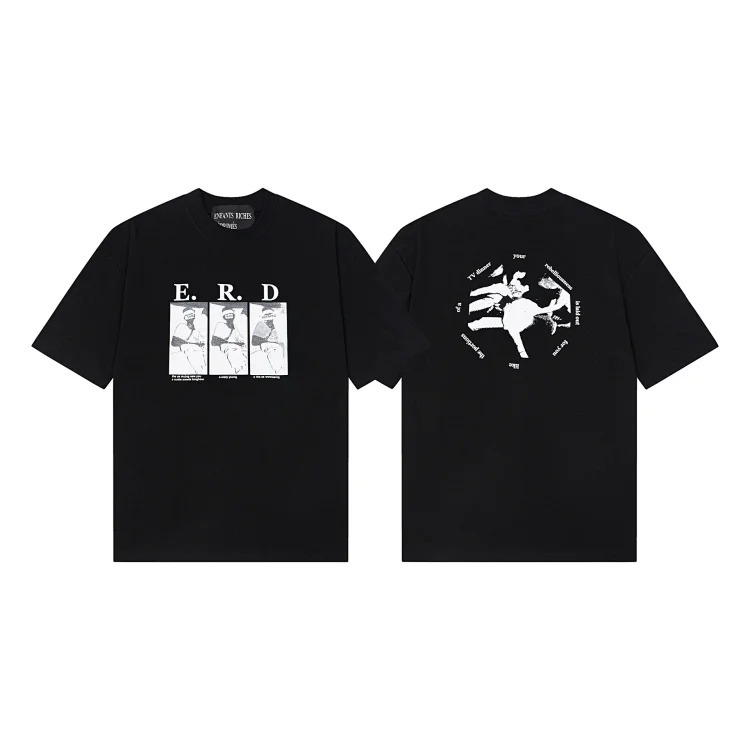 Quiet Eye Print Round Neck Short Sleeve T-Shirt