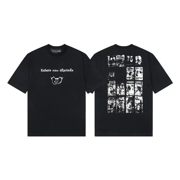Quiet Eye Print Round Neck Short Sleeve T-Shirt