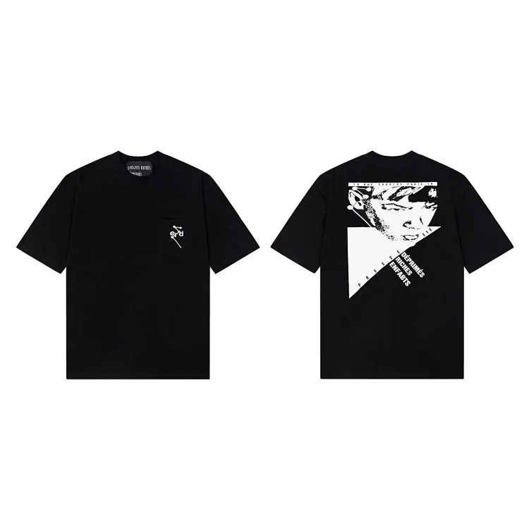 Quiet Eye Print Round Neck Short Sleeve T-Shirt