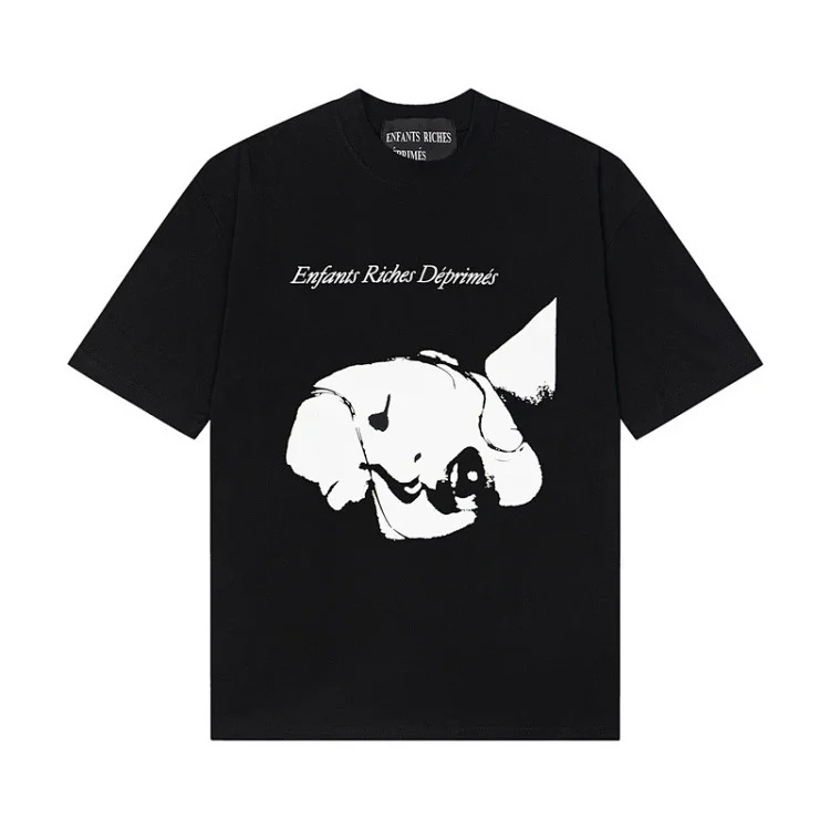 Quiet Eye Print Round Neck Short Sleeve T-Shirt